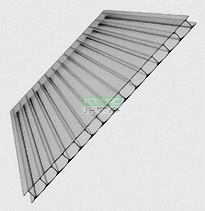 Foshan polygao Factory 10mm clear hollow polycarbonate  hollow sheet roofing panel