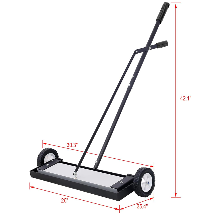 WEWIN Magnetic Road Sweeper with Wheels Pickup Tool