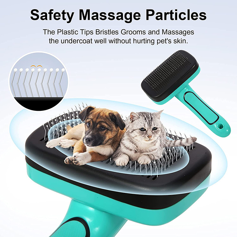 Massage Relaxing Comb Pet Cleaning Long Pin Brush Pet Dog Hair Brush Cat Comb Grooming And Care Cat