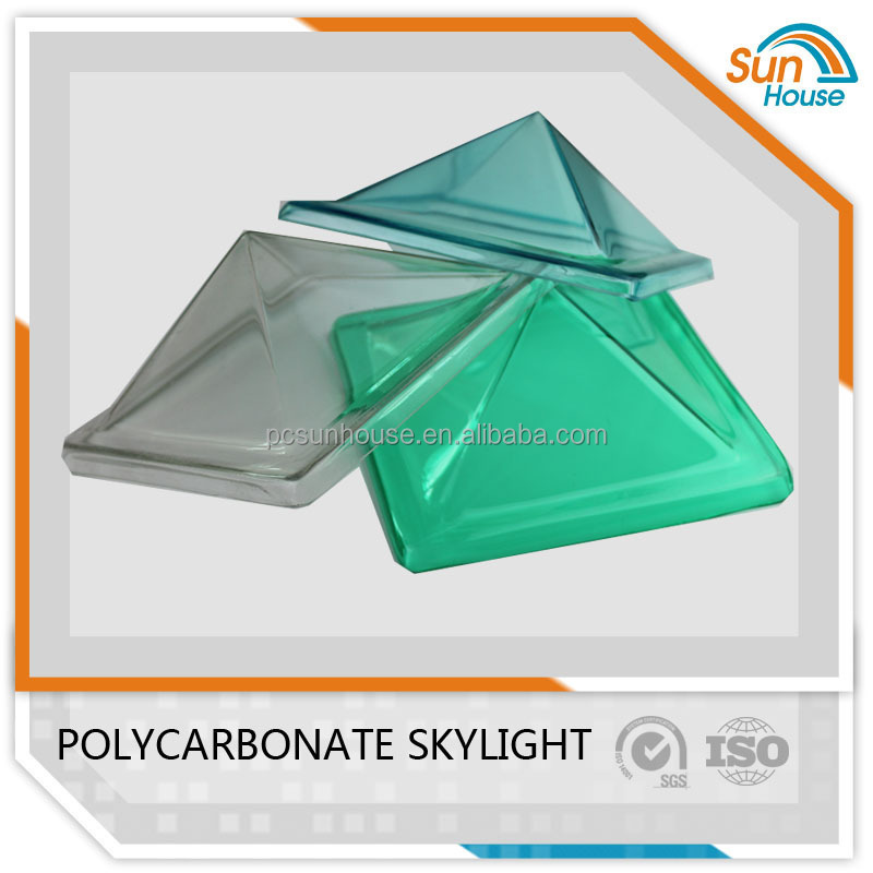 polycarbonate pyramid skylight soofing polycarbonate dome skylight