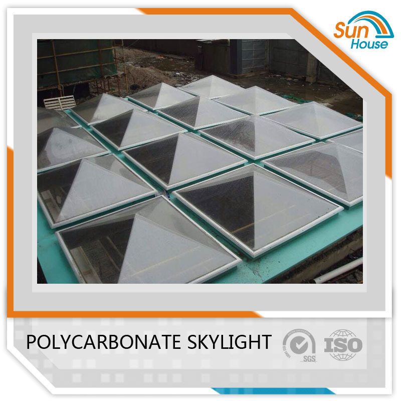 polycarbonate pyramid skylight soofing polycarbonate dome skylight