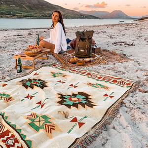 Picnic Mat Moisture-proof Beach Blanket Thickened Ins Outdoor Camping Picnic Carpet Bohemian Blankets