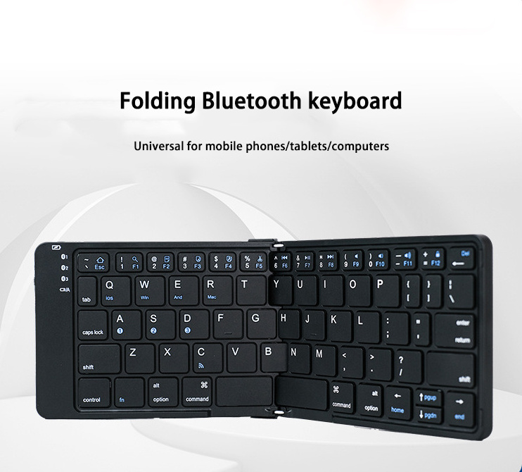 PCTENK R65  Two fold keyboard tablet laptop mobile phone universal portable folding keyboard bluetooth