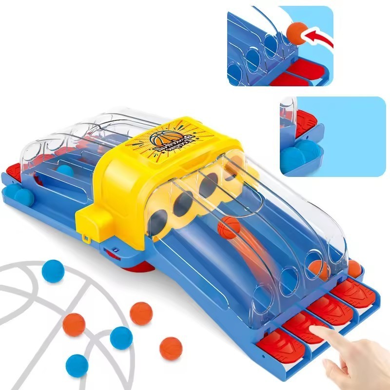 Hot Selling Desktop Mini Catapult Basketball Shooting Machine Toy 2 Player Portable Finger Basketball Table Board Game