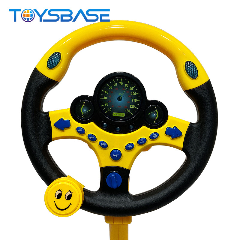 Educational Musical Vertical Assisted Rotation Driving Game Children's Steering Wheel Toy