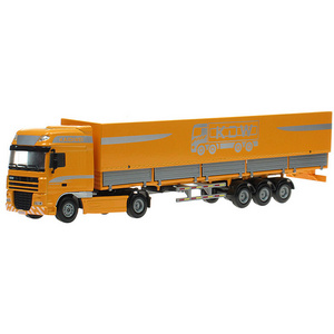 KAIDIWEI  Alloy Box Van Truck Model Vehicle 1/50 Cape Flat Transporter Truck Alloy Toys Die-Cast Car Transporter