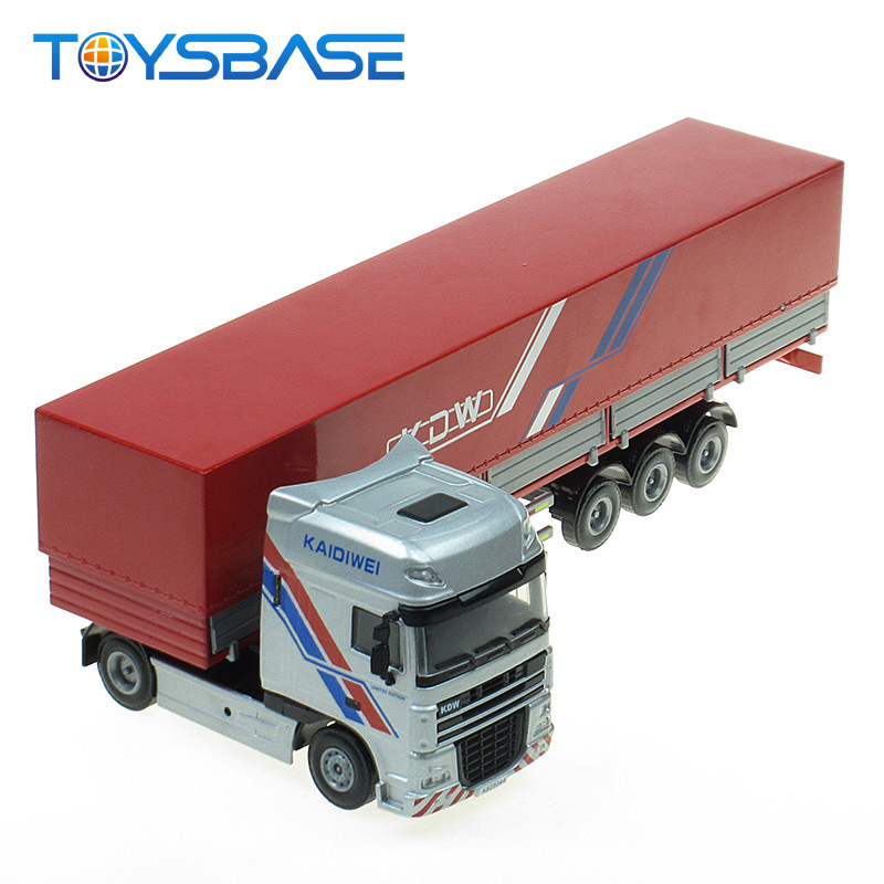 KAIDIWEI  Alloy Box Van Truck Model Vehicle 1/50 Cape Flat Transporter Truck Alloy Toys Die-Cast Car Transporter