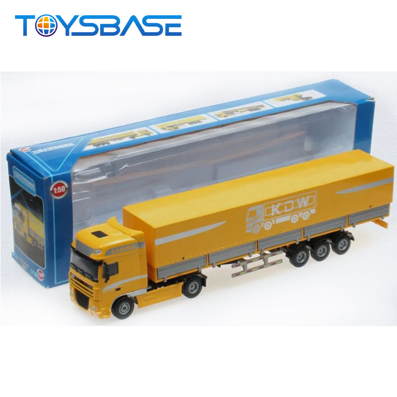 KAIDIWEI  Alloy Box Van Truck Model Vehicle 1/50 Cape Flat Transporter Truck Alloy Toys Die-Cast Car Transporter