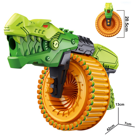 Animal Toy Foam Blasters with 40-Dart Rotating Drum & 40 Soft Foam Bullets Dinosaur/Shark/Lion Toy Dart Blaster