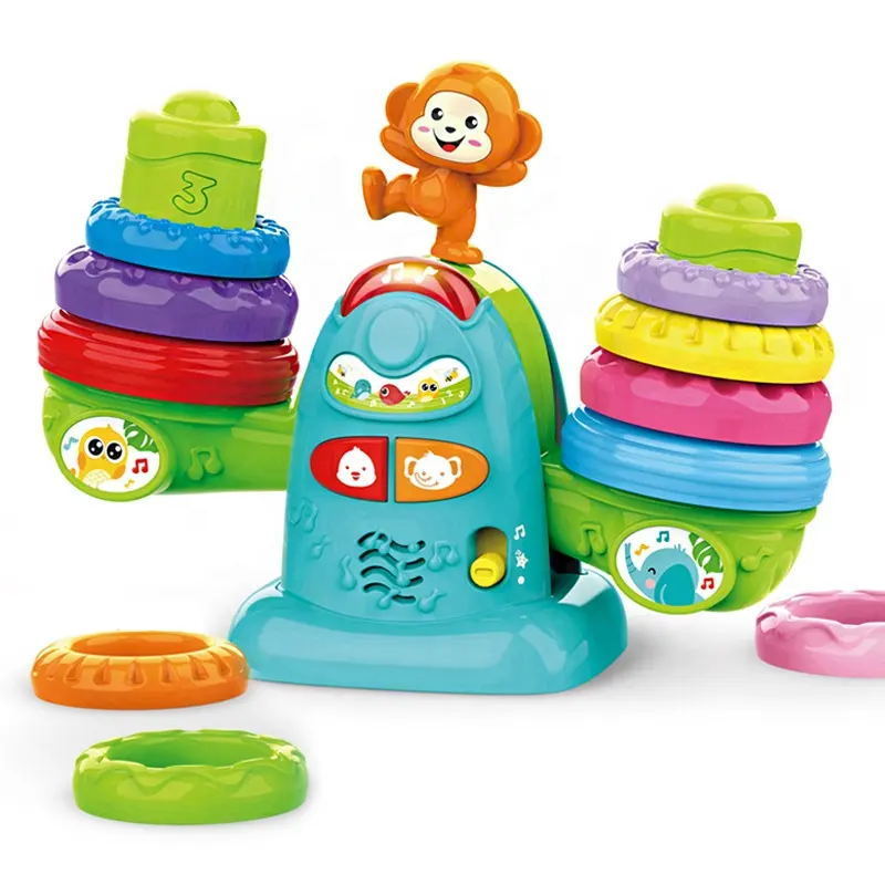 Baby Toys Monkey Balance Game, Educational Toys Stack The Rainbow Rings