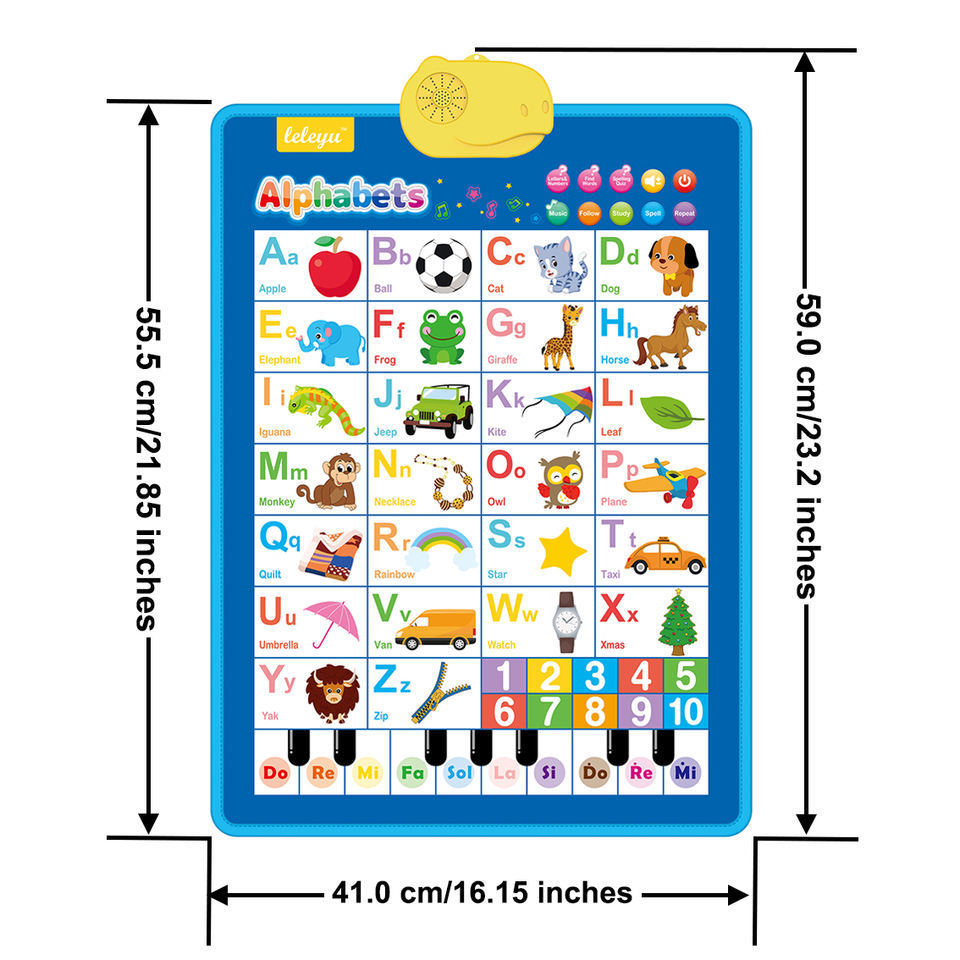 Best Kids Educational Toy Electronic Interactive Alphabet Talking Poster Learning Sound Book