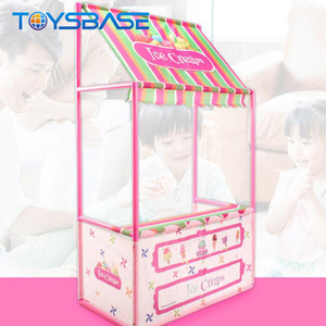 Colorful Role Play Indoor Outdoor Play House Ice Cream Shop Tent For Kids