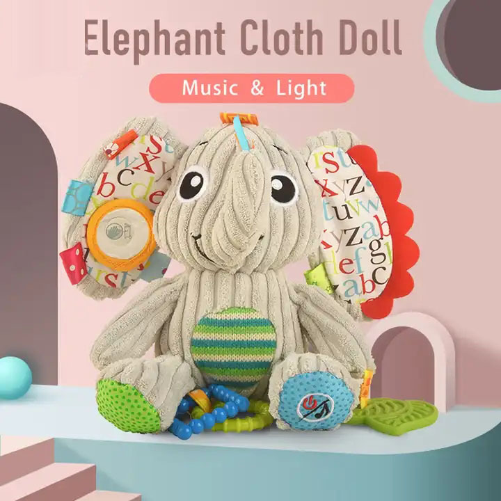 Comfort Baby Animal Toy Soft Elephant Sleep Toy Musical Soothing Sounds Electronic Music Plush Baby Toys