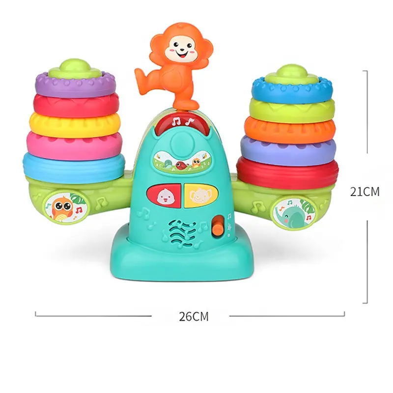 Baby Toys Monkey Balance Game, Educational Toys Stack The Rainbow Rings