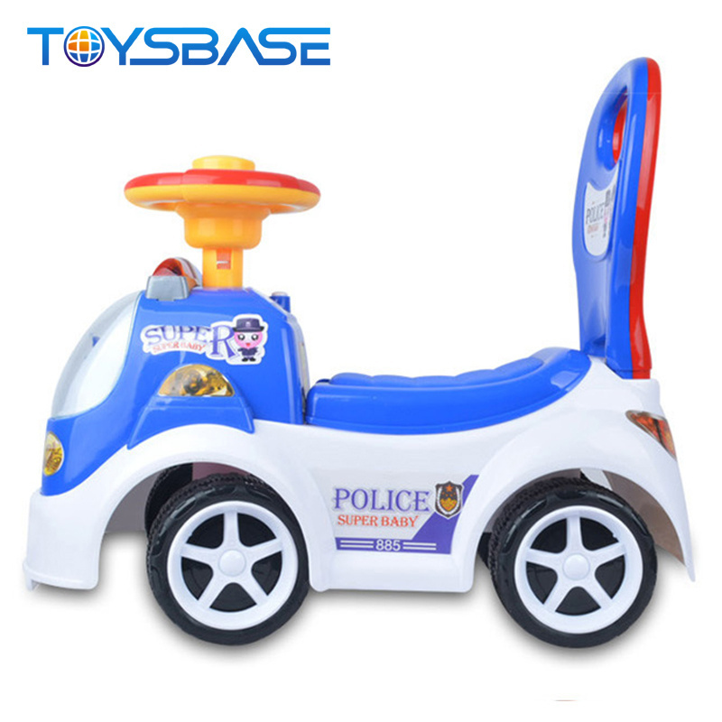 Carros de Juguete | Popular 4 Wheel Learning Walker Kids Police Ride On Car