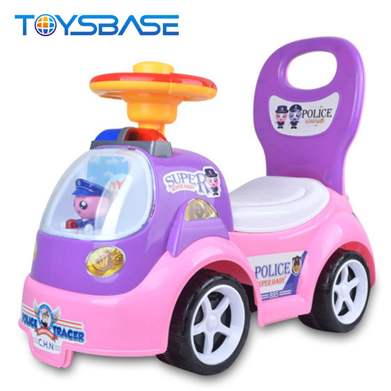 Carros de Juguete | Popular 4 Wheel Learning Walker Kids Police Ride On Car