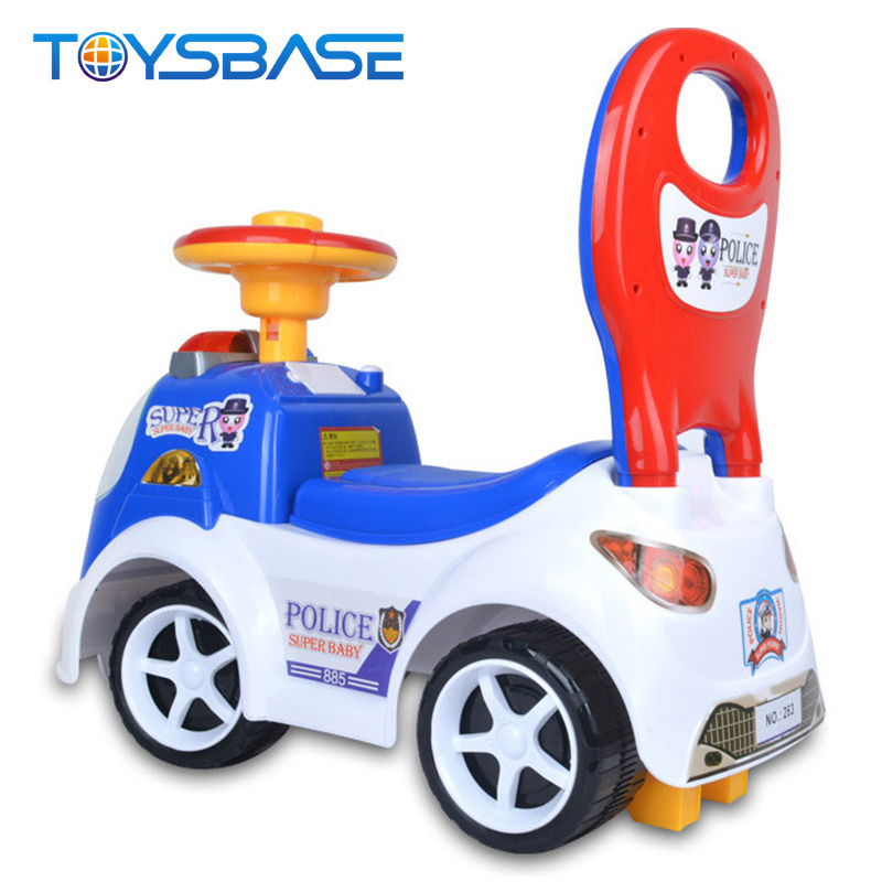 Carros de Juguete | Popular 4 Wheel Learning Walker Kids Police Ride On Car