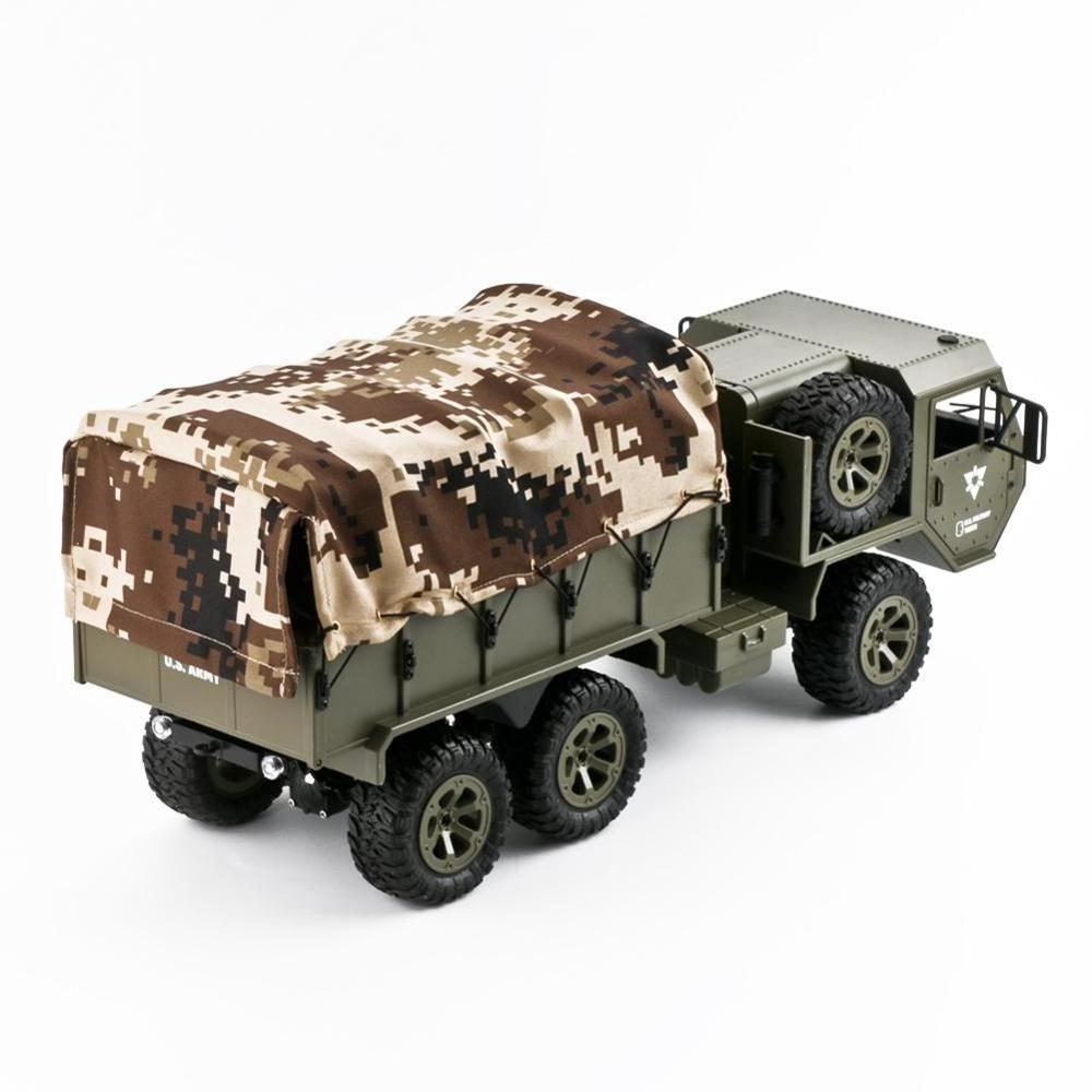 Fayee FY004 2.4G Full-Scale RC Military Truck 6WD pickup truck With Open Doors US Army Truck RC Crawler for Kids