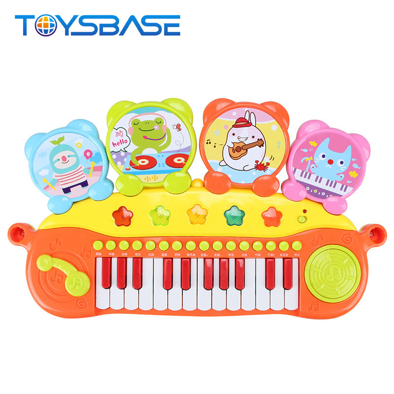 Kids Intelligent Cartoon Musical Keyboard Toy Drum Set