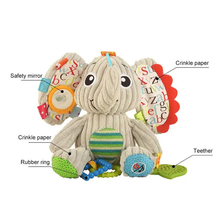 Comfort Baby Animal Toy Soft Elephant Sleep Toy Musical Soothing Sounds Electronic Music Plush Baby Toys