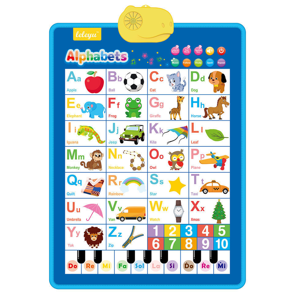 Best Kids Educational Toy Electronic Interactive Alphabet Talking Poster Learning Sound Book