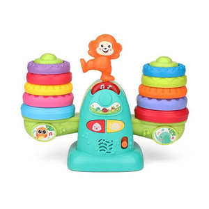 Baby Toys Monkey Balance Game, Educational Toys Stack The Rainbow Rings