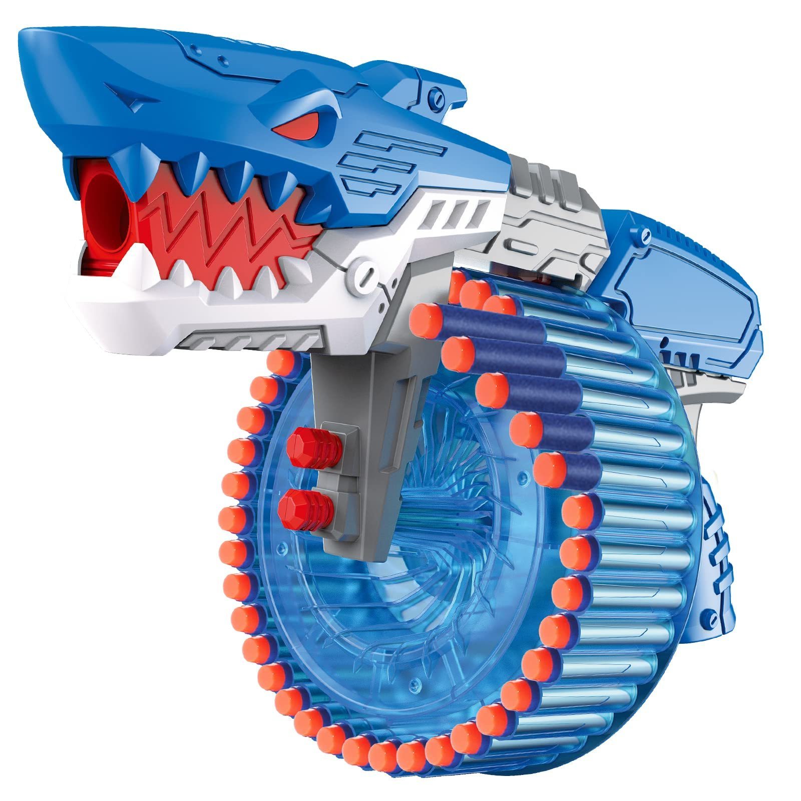 Animal Toy Foam Blasters with 40-Dart Rotating Drum & 40 Soft Foam Bullets Dinosaur/Shark/Lion Toy Dart Blaster