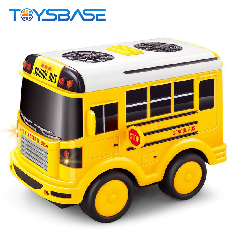 Four Channels Radio Control Truck With Music Light Happy RC School Bus Toy