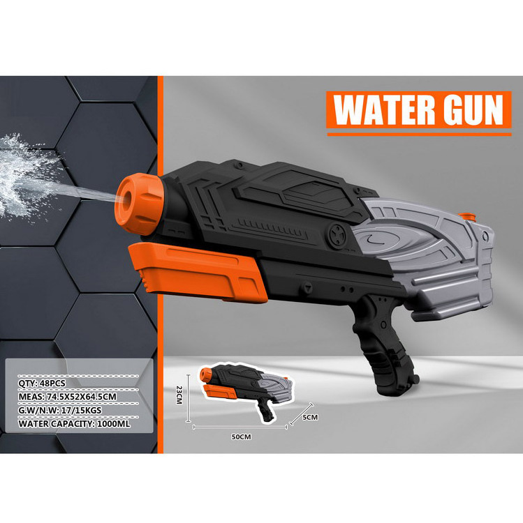 1000ml Power Full Water Gun Toys Summer Water Gun Toy Outdoor Game Spray Black Water Gun