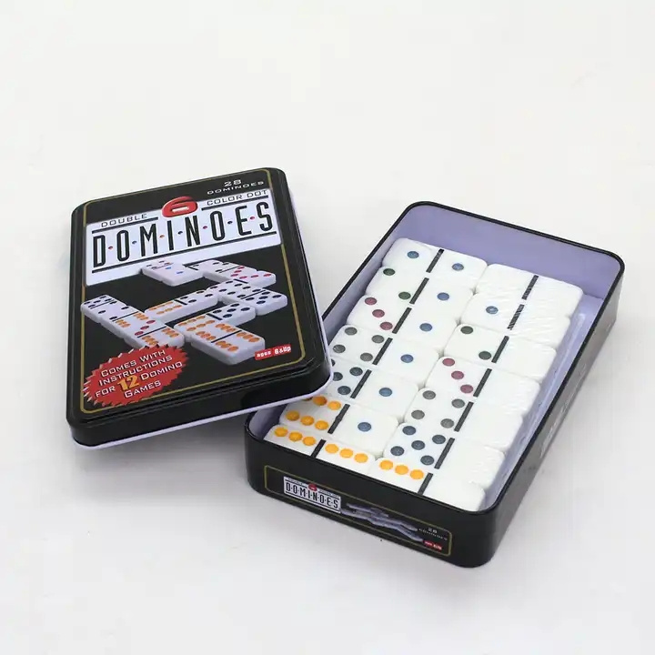 Education Double Six Dominoes Set With Colored Dots