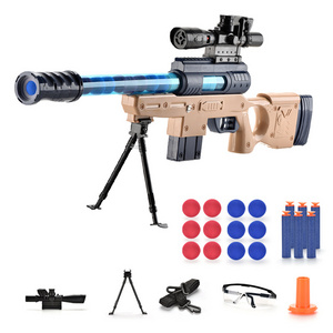 Soft Bullet Air Gun Kids Plastic Shooting Gun Toy Sniper Rifles With Light