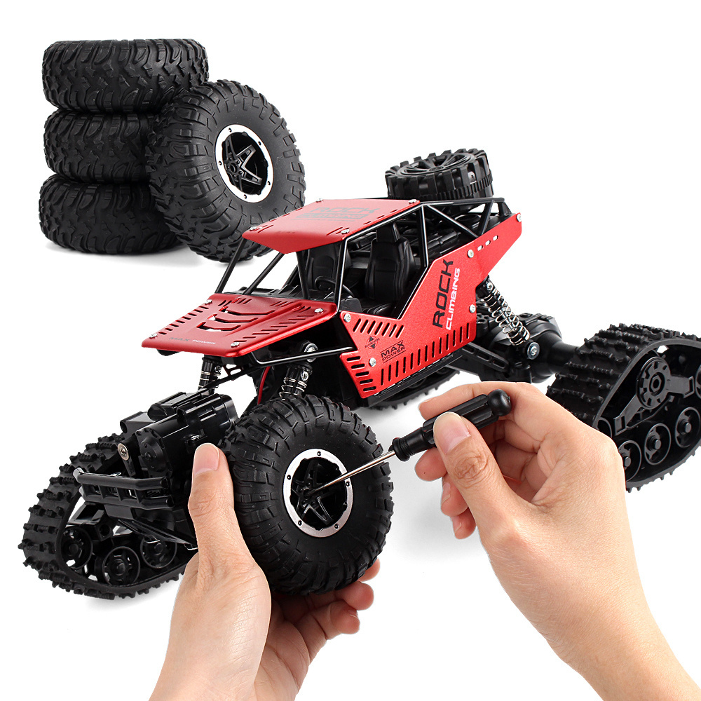 Tiktok Best Sale High Speed 1:16 Scale 4 CH Alloy Rc Rock Crawler Truck Remote Control Car Can Change Tire Rc Off Road Toys