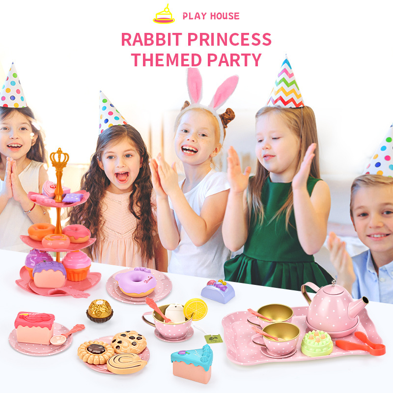 Princess Rabbit Afternoon Tea Dessert Set Children Play House Toy