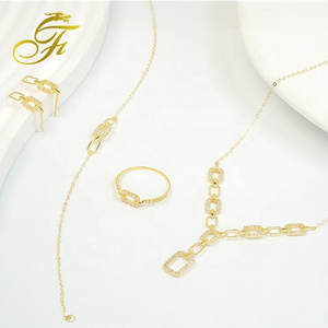 pure jewelries sets 18k Solid gold african 2023 dubai designer 18k gold jewelry famous brands set necklace set jewelry