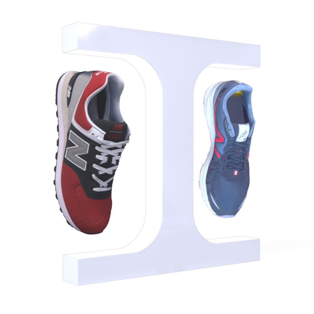 Custom Logo led light magnetic levitation Floating double shoes Display Racks with remote controller