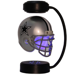 factory customize magnetic levitation floating rotating football nfl helmet  display stand