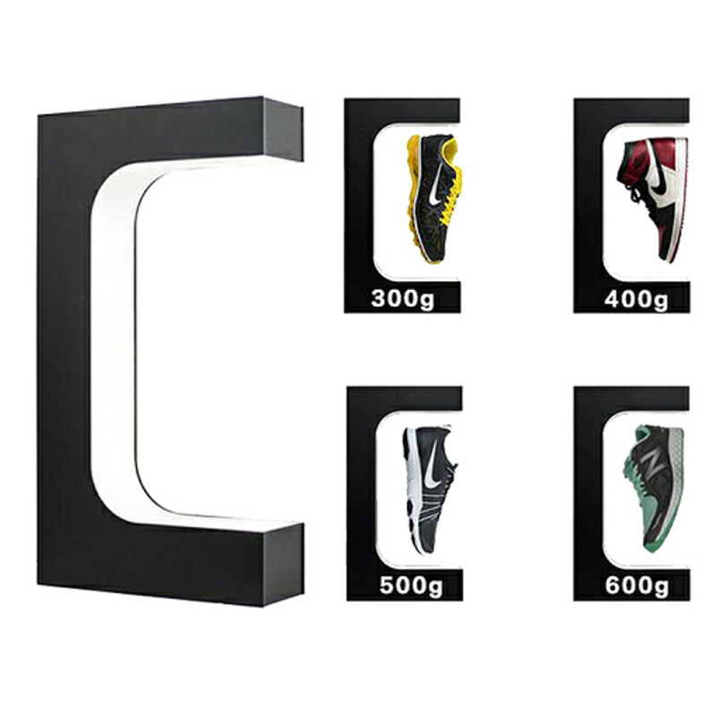 customize logo and packing rotating magnetic levitating levitation floating shoes sneaker display racks