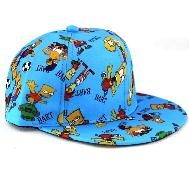 2022 New Design Custom Made Print Cartoon Cute Kids Snapback Caps Polyester Children Flat Brim Hip Hop Caps