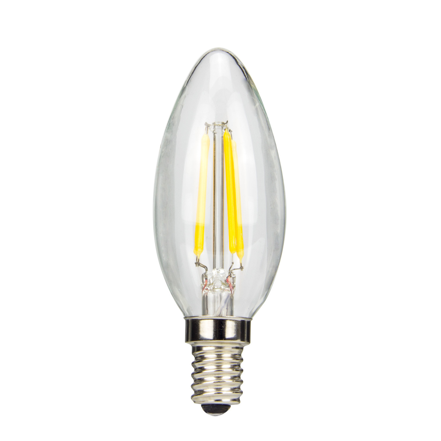 Amazon hot selling 4W 360 degree 2700k white candle light bulb led filament bulb