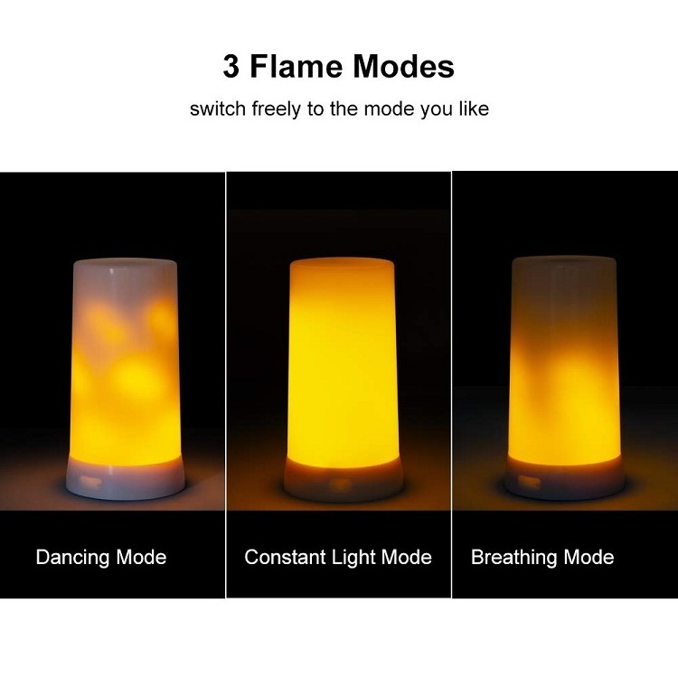 Decorative garden lamp USB Rechargeable battery  led Flickering Flame Light For Outdoor Camping Rechargeable Flame Lamp