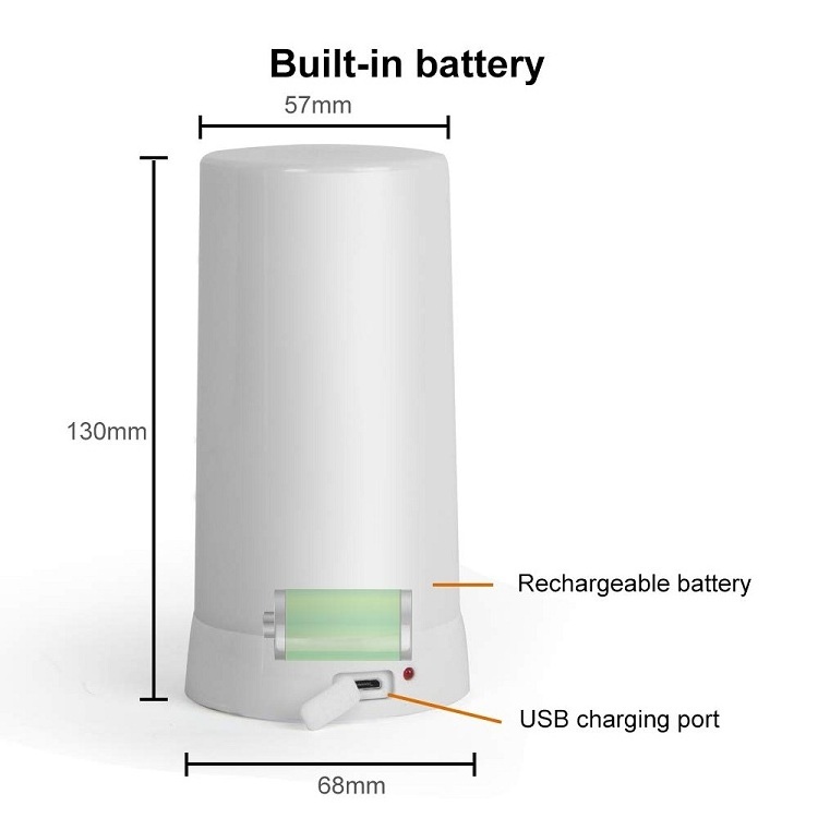 Decorative garden lamp USB Rechargeable battery  led Flickering Flame Light For Outdoor Camping Rechargeable Flame Lamp