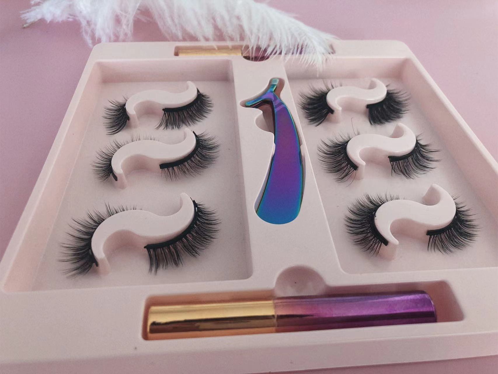 High Quality 3 Pairs 5 Pairs Magnetic False Eyelashes Magnetic Eyelashes No Glue No Eyeliner Magnetic Eyelashes