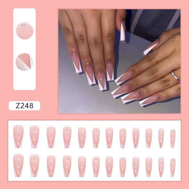 2023 Hongjun Custom Private Label Art False Nails Luxury Long Ballerina Press On Nails Artificial Nails Supplies