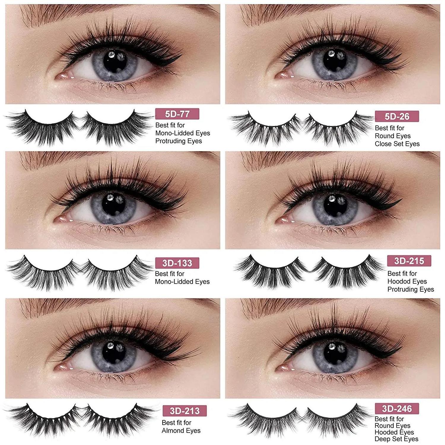 False Lashes Mink Wholesale Fluffy Eyelash Bulk 30 Pairs 5D Faux Mink Eyelashes Pack Individual