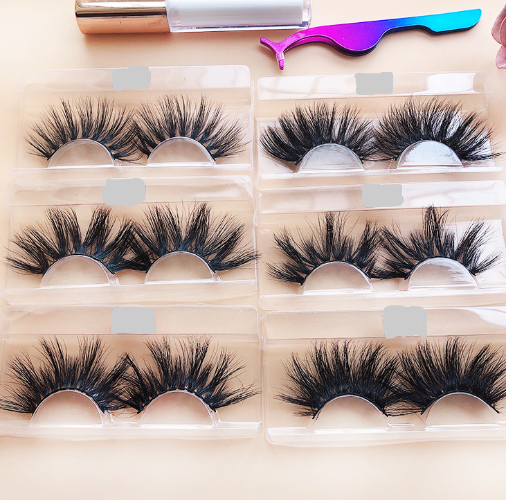 Wholesale 3D Full Strip Lashes Customized Faux Mink Lashes Packaging 25MM Fluffy Mink Eyelash Vendor