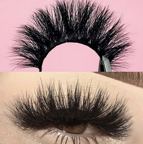 Wholesale 3D Full Strip Lashes Customized Faux Mink Lashes Packaging 25MM Fluffy Mink Eyelash Vendor