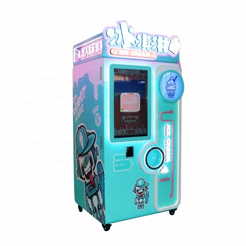 Portable Commercial Fred Ice Cream Vending Machine Frozen Gelato Smart New Ice Cream Vending Machine