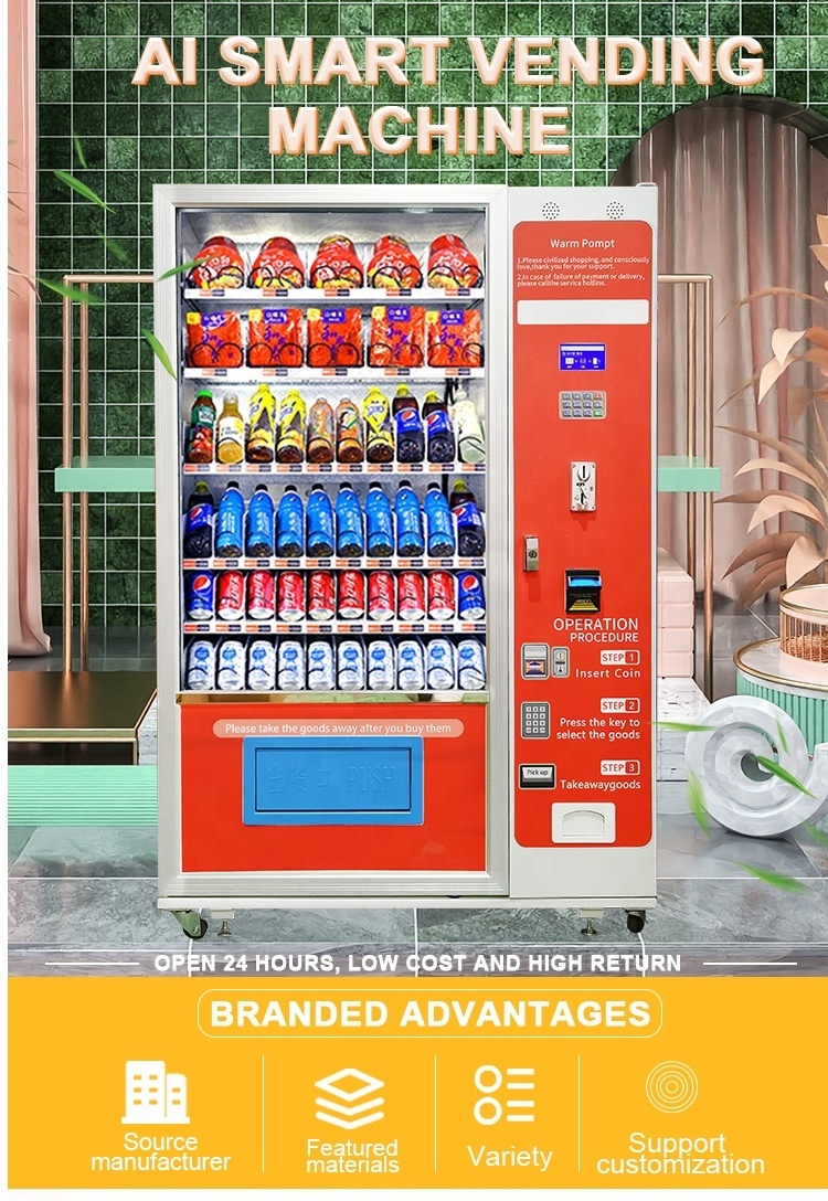 Coin Operated Charging Vending Machine Cigarette Condom Clothing Water Fully Automatic Self Mini Hair Vending Machine