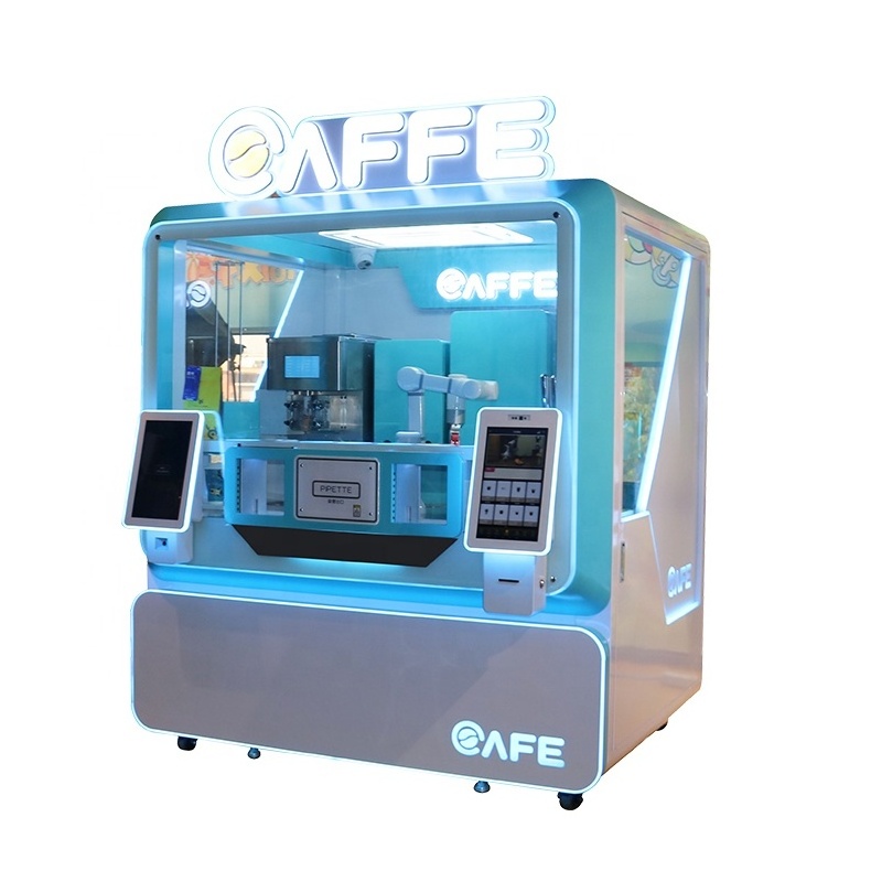 Touch Screen European  Robotic Coffee Vending Machine 8 Flavor Street Outdoor Automatique Smart Coffee Vending Machine