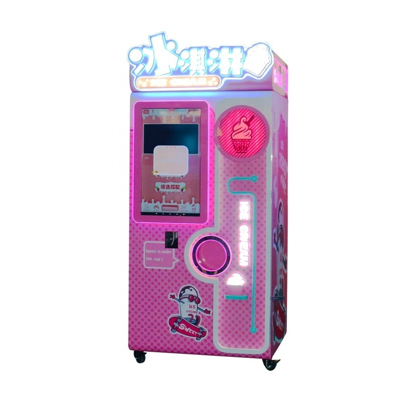 Portable Commercial Fred Ice Cream Vending Machine Frozen Gelato Smart New Ice Cream Vending Machine